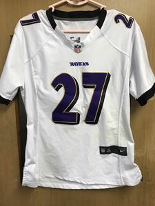 古着　NIKE ナイキ NFL RAVENS RICE 27 アメリカンフットボール ゲームシャツ　XL