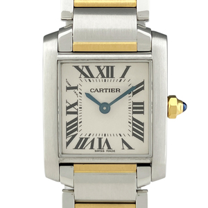 カルティエ CARTIER タンクフランセーズ SM W51007Q4 腕時計 SS YG クォーツ アイボリー レディース 【中古】