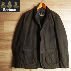 N9J/Y7.3-3　ユーロ古着　Barbour　バブアー　BEACON SPORTS JACKET　ビーコン スポーツ ジャケット　オイルド　テーラードジャケット