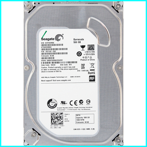 Seagate ST500DM002-1BD142-502 DP/N 09CF26 3.5インチ SATA600 500GB 906回 6242時間