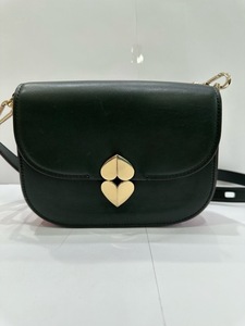 263-HK91) 中古 Kate Spade NEW YORK ケイトスペード ニューヨーク ショルダーバッグ　ルラ　ゴールド金具　バイカラー グリーン ピンク