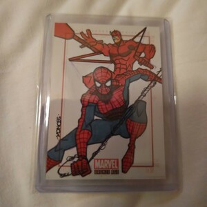 超激レア 2011 Marvel Bronze Age Spiderman SSP SketchCard 1/1 デザインかっこいい