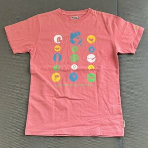【美品】コロンビア Tシャツ 半袖 ピンク レディース L 刺繍ロゴ かわいい チタニウム