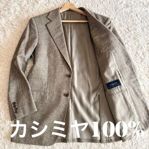 【最高級美品】カシミヤ100%！ BURBERRY LONDON バーバリー ★繊維の宝石 テーラードジャケット メンズ 92-80-170 A5 M〜L相当 三陽商会 