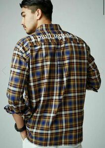 1piu1uguale3 BIG CHECK SHIRTS オーバーサイズ ロゴ チェックシャツ 定価52,800円