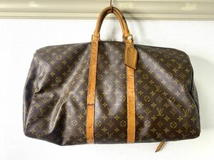 LOUIS VUITTON/ルイヴィトン モノグラム ボストンバッグ ブラウン キーポル バンドリエール B