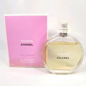 C 56 Φ 【 100ml ほぼ満タン 】 CHANEL CHANCE EAU TENDRE シャネル チャンス オータンドゥル EDT オードトワレ SP 香水 フレグランス