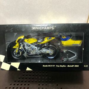 250 MINICHAMPS 1 /12「HONDA RC211V MOTO GP 2005」ミニチャンプス A・ バレス キャメルカラー 模型 完成品 バイク