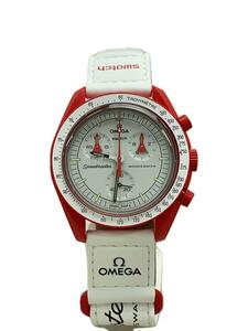 OMEGA◆OMEGA×SWATCH_ムーンスウォッチ_ミッショントゥザマーズ_QZ_CE/ナイロン_42mm/アナログ