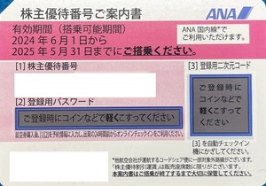 ★ANA株主優待券★1−9枚★即決★2025年5月末迄★番号通知のみ★