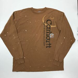 carhartt カーハート　ロンT 長袖 長袖Tシャツ コットン Mサイズ　ブラウン系