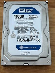 【中古動作品】デスクパソコン用 3.5インチ ハードディスク WD ウエスタンデジタル WD1600AAJS 160.0GB 使用時間：27125時間