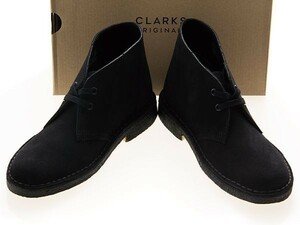 新品/CLARKS ORIGINALS/クラークス オリジナルズ/DESERT BOOTS/ウィメンズ デザートブーツ/BLACK/黒/ブラック/スエード/26155524/24.5cm