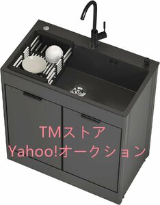 簡易流し台 システムキッチン ガレージ用大容量自立型シンク 業務用厨房簡易流し台 洗面所 飲食店 工場多機能ステンレスシンク ガーデ