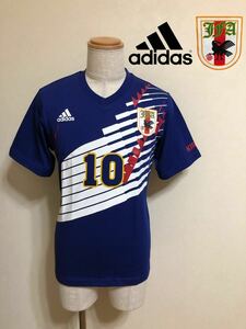 【美品】 adidas アディダス サッカー 日本代表 復刻 Tシャツ KIRIN トップス サイズS 半袖 侍ブルー JD1036