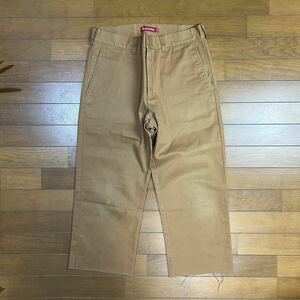 supreme シュプリーム work pants ワークパンツ 茶 古着 