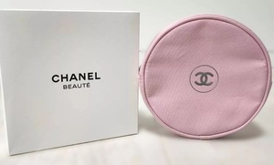 CHANEL　シャネル　ラウンドポーチ　ピンク　