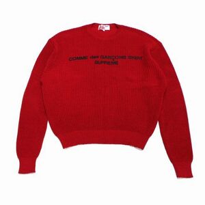 SUPREME × COMME des GARCONS SHIRT シュプリーム コム デ ギャルソン シャツ 18AW ニット S レッド