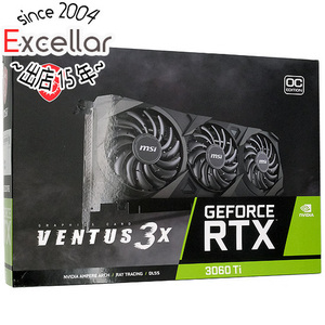 【新品訳あり(箱きず・やぶれ)】 MSI製グラボ GeForce RTX 3060 Ti VENTUS 3X 8GD6X OC PCIExp 8GB [管理:1000027975]