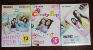 【送料無料】チェキフィルム instax mini 10枚入3色セット