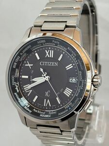 【118-40】1円〜【稼働品】CITIZEN シチズン XC クロスシー エコドライブ H149-T018335 電波ソーラー デイト ブラック メンズ 同梱不可