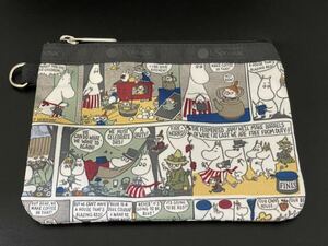 即決 新品 レスポートサック MOOMIN ムーミン 小物入れ コインケース カード入れ LESPORTSAC 中　ポーチ