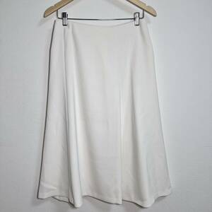 　H9185FF Calvin Klein カルバンクライン サイズL位 スカート ミモレ丈 ロングスカート フレアスカート ホワイト レディース 日本製