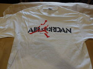 1990　Vintage　NIKE　AIR　JORDAN５【stencil　white】　T-shirts　銀タグ　米国製　size　ｍ