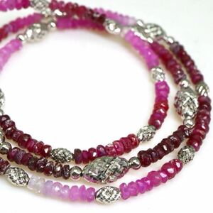 美品!!＊K18WG 天然ルビーネックレス＊o 約13.8g ruby necklace jewelry ジュエリー EH9/EI0