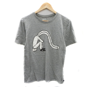 ナイキ NIKE THE NIKE TEE Tシャツ カットソー 半袖 プリント S グレー /YK12 メンズ