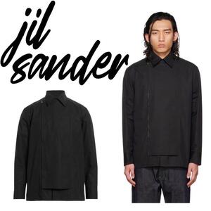 【定価15万】JIL SANDER ジップ シャツ ジャケット ブラック 38