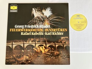 【盤美品/78年独盤】G.F.Handel / Feuerwerksmusik/Ouverturen / Rafael Kubelik/Karl Richter LP GRAMMOPHON 2535 286 ヘンデルリヒター