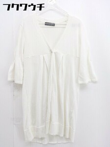 ◇ BODY DRESSING Deluxe ボディードレッシングデラックス 長袖 ニット カーディガン サイズ38 アイボリー レディース