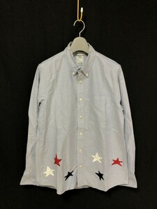 ◆visvim ビズビム スターワッペン【LUNGTA LIGHTS B.D. L/S(GIZA BD)】長袖BDシャツ オックスフォード サイズ2