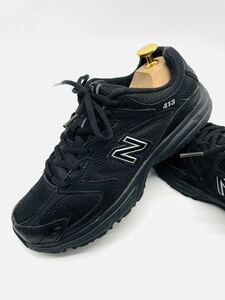 衝撃プライス！【フリーク待望モデル！】オールブラック！最強の1足！【new balance GW413JBK/EE】高級スニーカー /黒/jp24.5cm