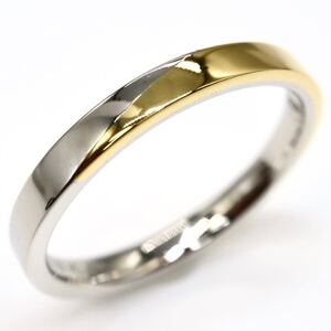 売り切り!!K.uno(ケイウノ)良品!!《K18/Pt900 天然ダイヤモンドリング》D ◎約4.4g 約16.5号 jewelry ring diamond ED3/ED3 M91