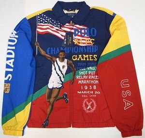 【送料無料 即決】Polo Ralph Lauren Bayport Graphic Stadium Windbreaker ジャケット M 新品 Championship Games USA RLPC 710745970001