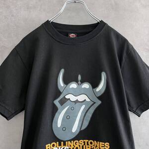 美品 The Rolling Stones ローリングストーンズ プリントTシャツ GTS ブラック レディースS バンドTシャツ