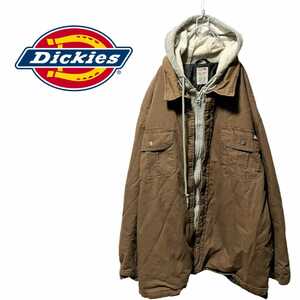 【Dickies】 フード付き レイヤードダック地ワークジャケット A-296