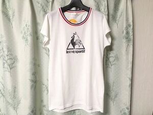 新品未使用 ルコックスポルティフ 半袖 Tシャツ 白色 ロゴ ホワイト トリコロール UVカット