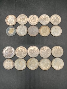 【A1036】古銭 銀貨 日本ペルー修好100周年記念1873-1973年 ドイツ1890年 アメリカ モーガンダラ ポルトガル 1996 中国台湾マカオ 10枚