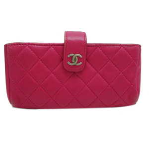 【10/15まで！ローン48回無金利】［銀座店］CHANEL シャネル マトラッセ ミニ A48227 ポーチ ラムスキン ピンク レディース DH78335