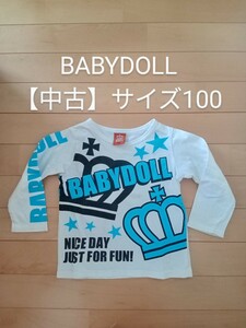 【中古】 BABY DOLL 長袖Tシャツ サイズ100 ロンT Tシャツ キッズ 子供服