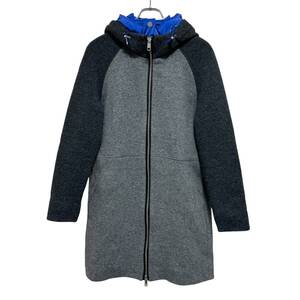 Tommy Hilfiger トミーヒルフィガー 中綿 ウール ナイロン コート XS グレー メンズ ブルガリア製 24-1003