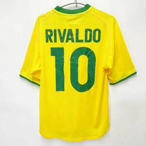 【中古】ナイキ サッカー ブラジル代表 2000 ユニフォーム ホーム #10 リバウド S NIKE