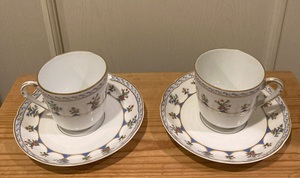 【即決】BERNARDAUD LIMOGES CHATEAUBRIAND ベルナルド リモージュ　カップ＆ソーサー C&S 2客