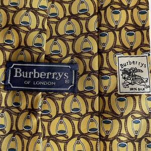 BURBERRY LONDON (バーバリーロンドン) 黄色丸チェーンデザインネクタイ