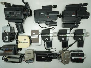 ★8ミリ　フイルムカメラなど★CHINON/FUJICA/Kodak/Yashica/ELMO/Nikon/Canon/ 等 計:15点まとめ【ジャンク品】30665