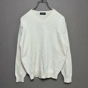 YT0992 【希少】 OLD UNIQLO オールドユニクロ Vネック セーター Sサイズ 長袖 リブデザインニットセーター 3513-401