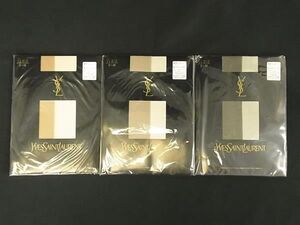 ■未開封■新品■未使用■ YVESSAINTLAURENT イヴサンローラン パンティストッキング タイツ 3点セット まとめ売り ベージュ系 DD3200